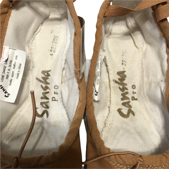SANSHA Ligne Danse Ballet Slippers Pro 1C Tan / Flesh Size 10M NWT - Picture 3 of 9